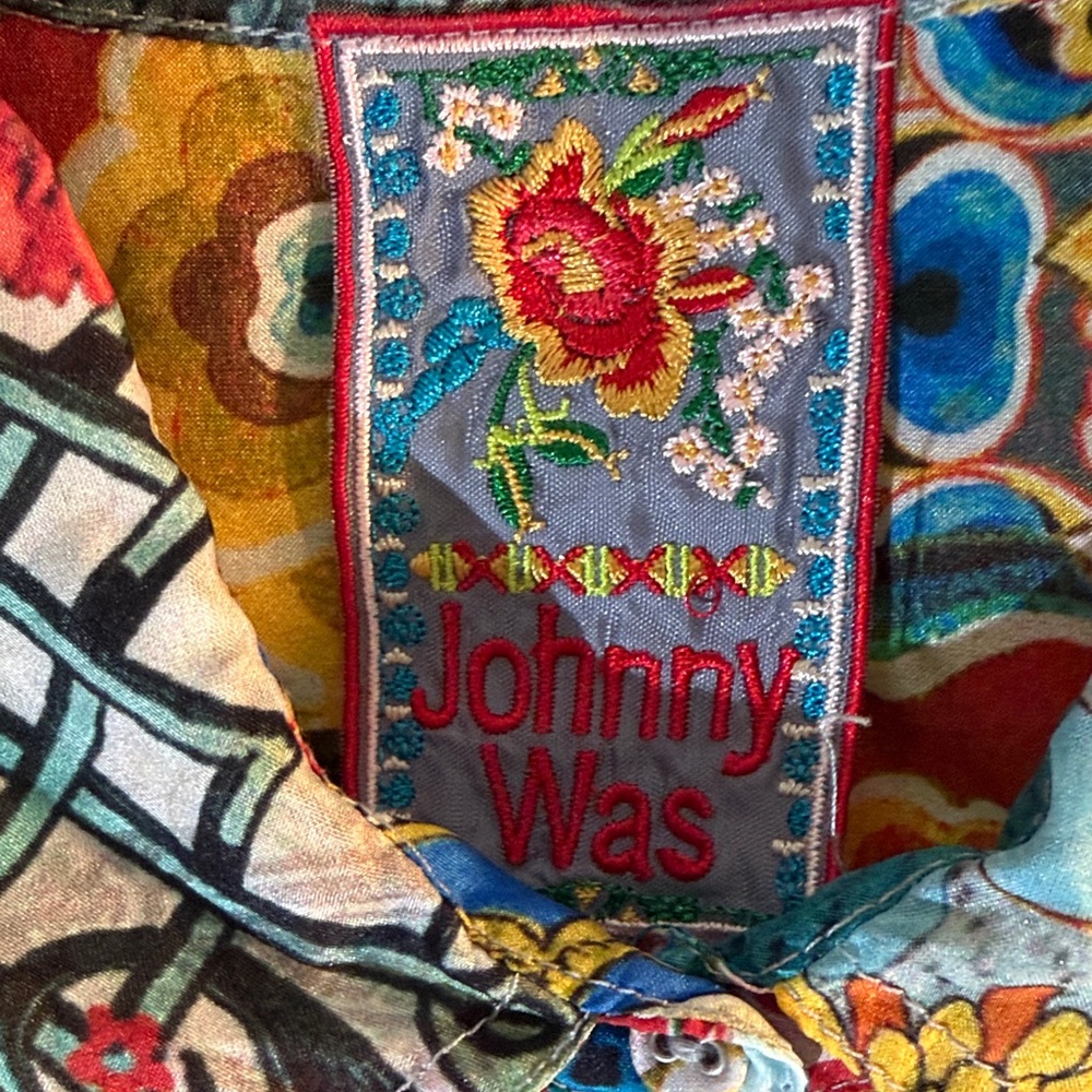 Johnny Was Multicolor Patchwork Blouse - image 2